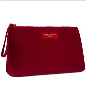 Dolce & Gabbana red velvet wristlet/bag